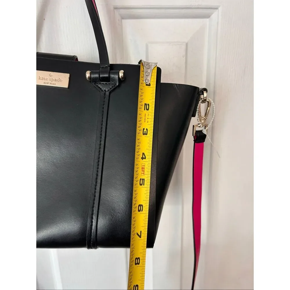 Kate Spade Black and Pink Tote with gold  Hardware mini small one